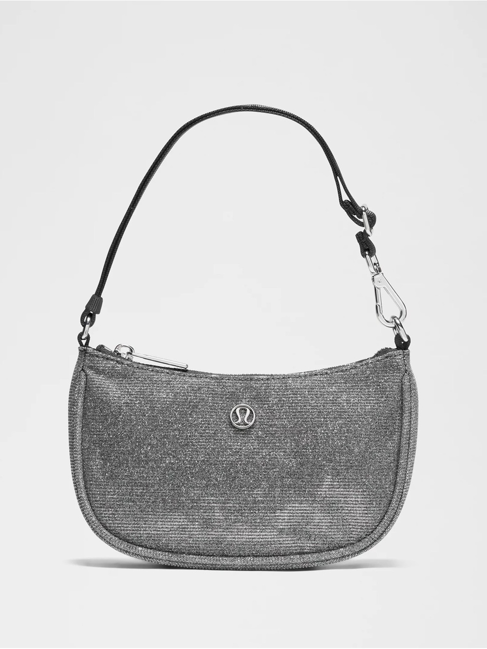 NWT Lululemon City Essentials Mini Shoulder Bag 1L, Silver/Graphite Glitter